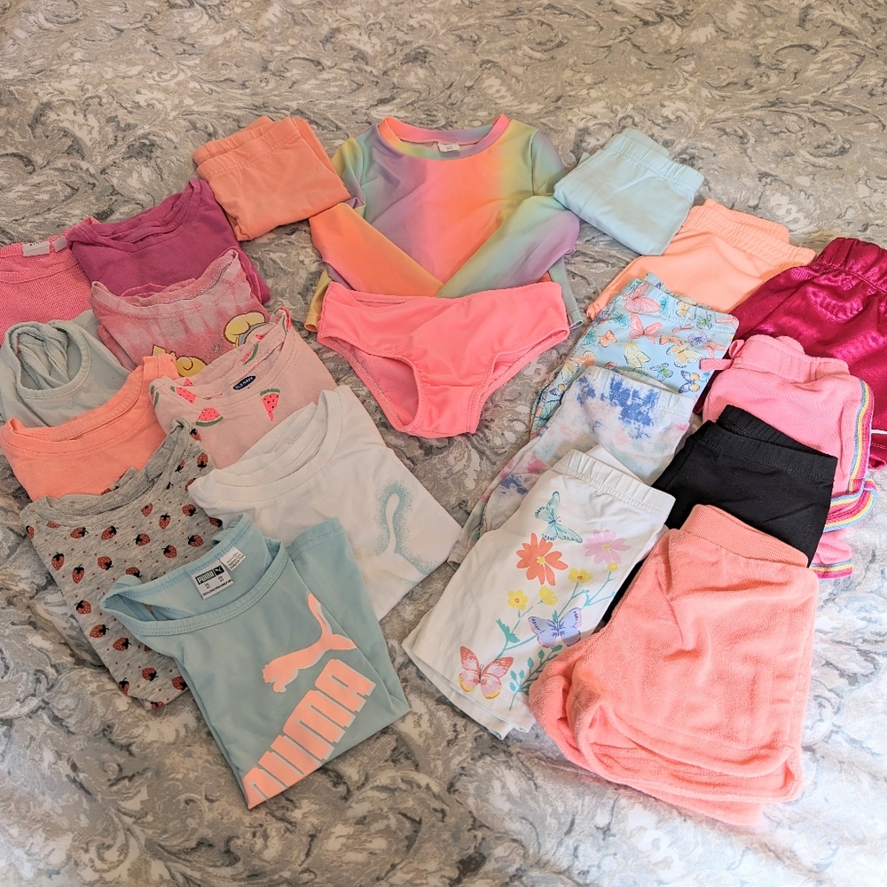 Girls Size 4T Summer Clothing Bundle (Gap, Carter's, Puma, Old Navy, Cat & Jack)